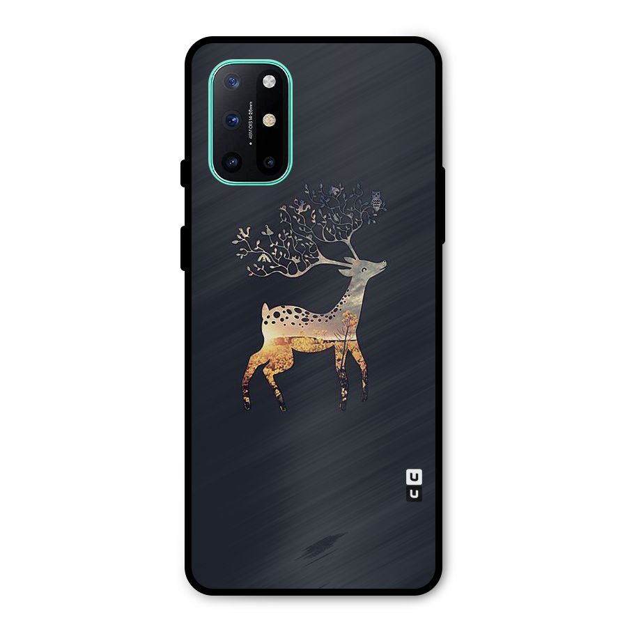 Black Deer Metal Back Case for OnePlus 8T