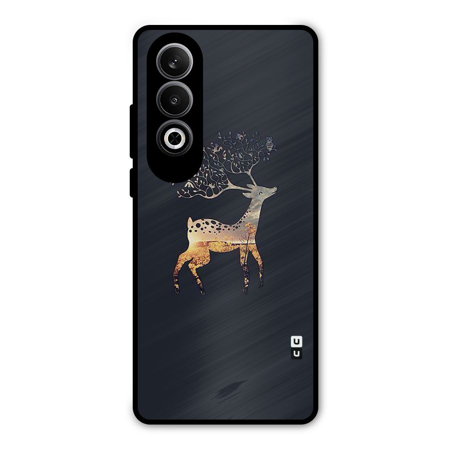 Black Deer Metal Back Case for OnePlus Nord CE4