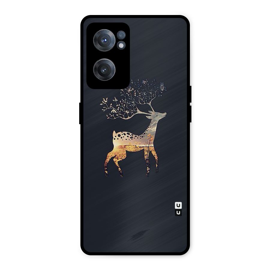 Black Deer Metal Back Case for OnePlus Nord CE 2 5G