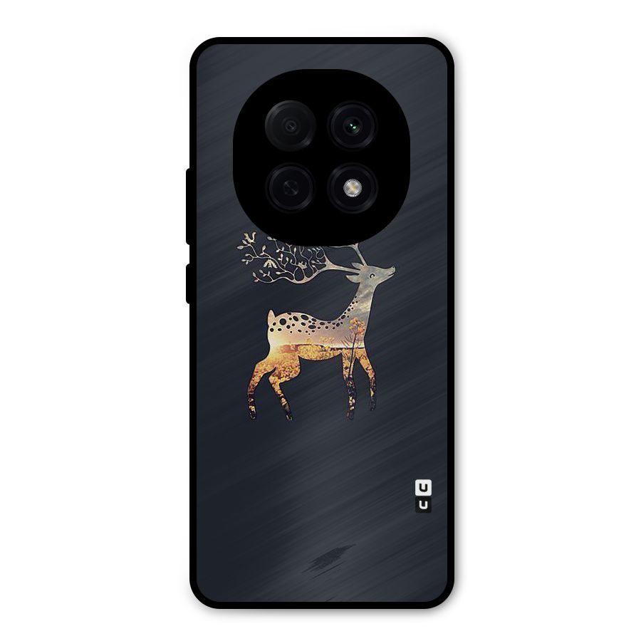 Black Deer Metal Back Case for Oppo F29 Pro