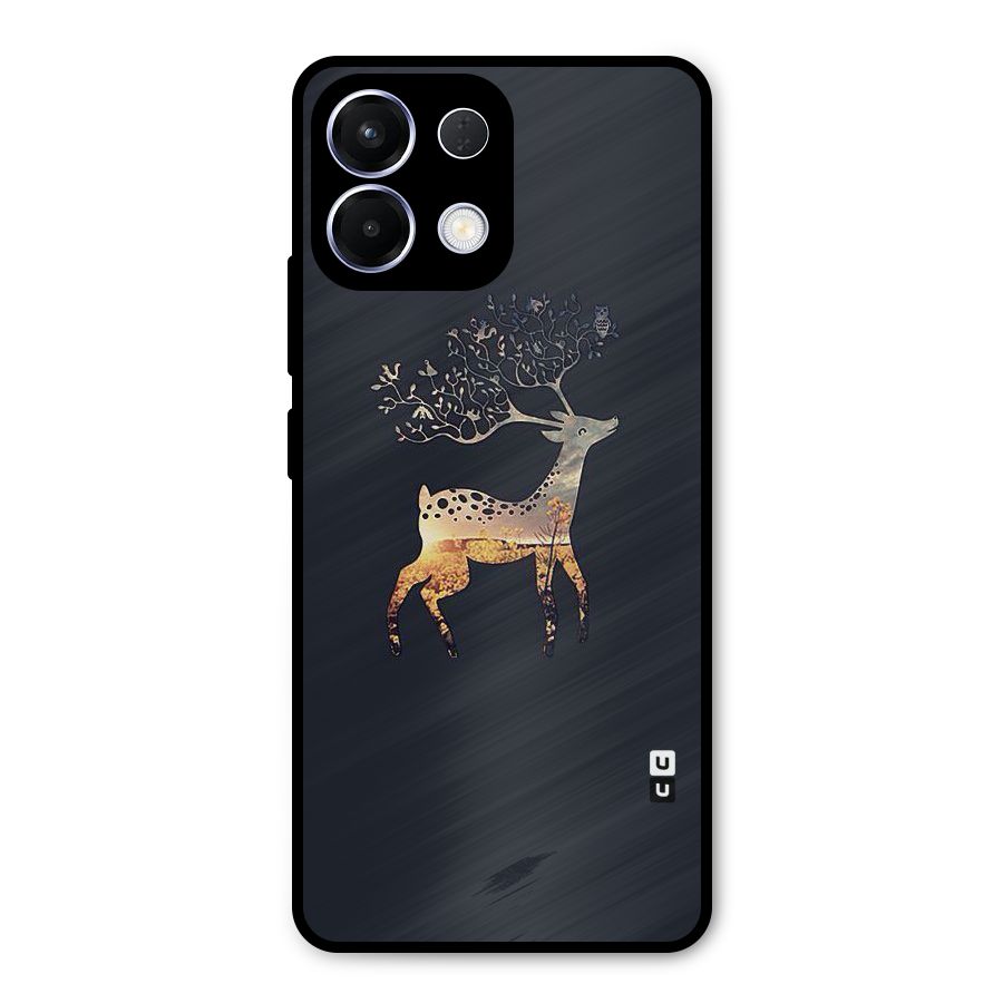 Black Deer Metal Back Case for Oppo K13