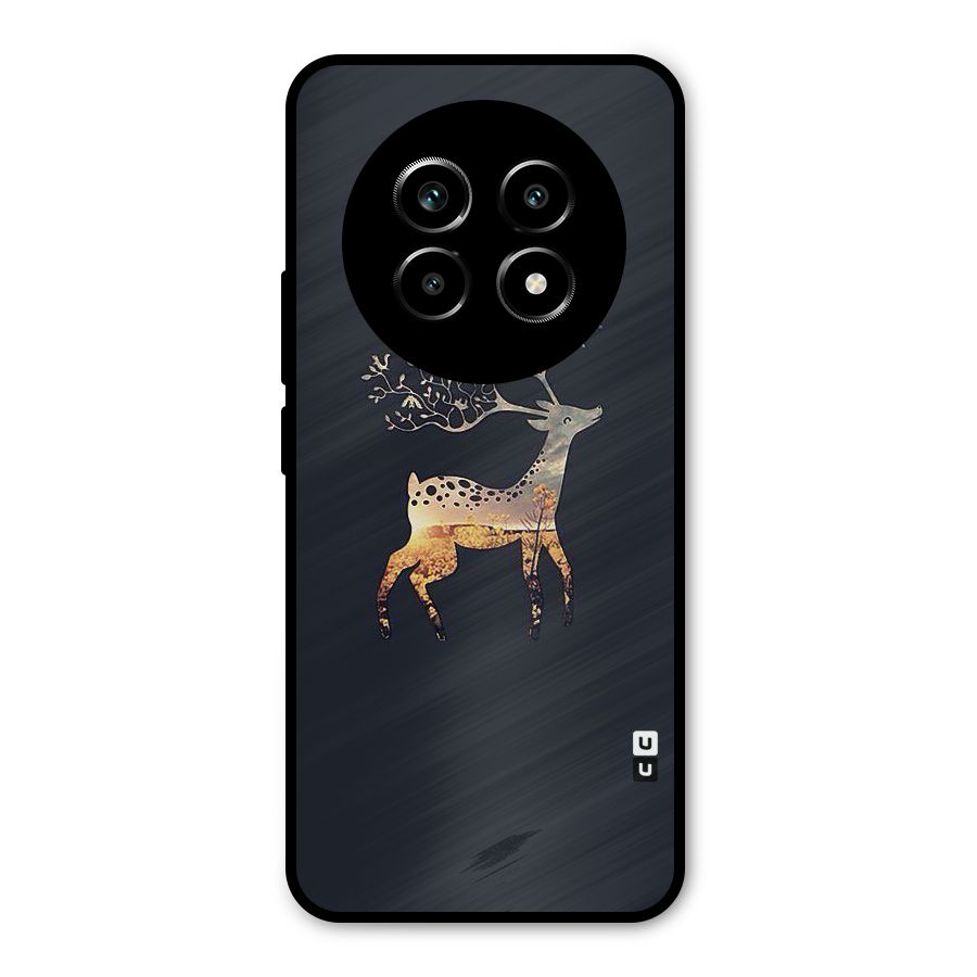 Black Deer Metal Back Case for Realme 13 Pro