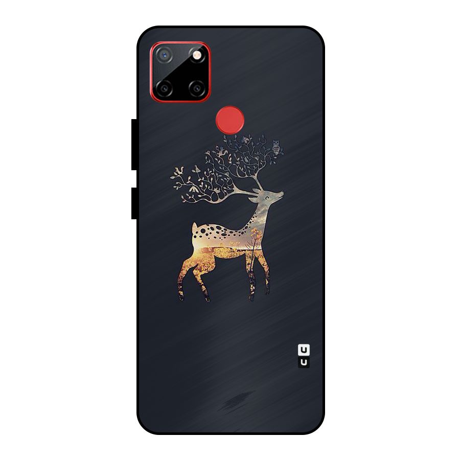 Black Deer Metal Back Case for Realme C12