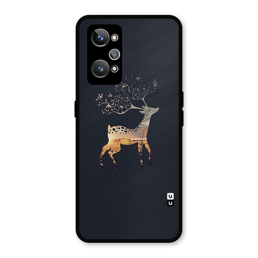 Black Deer Metal Back Case for Realme GT 2