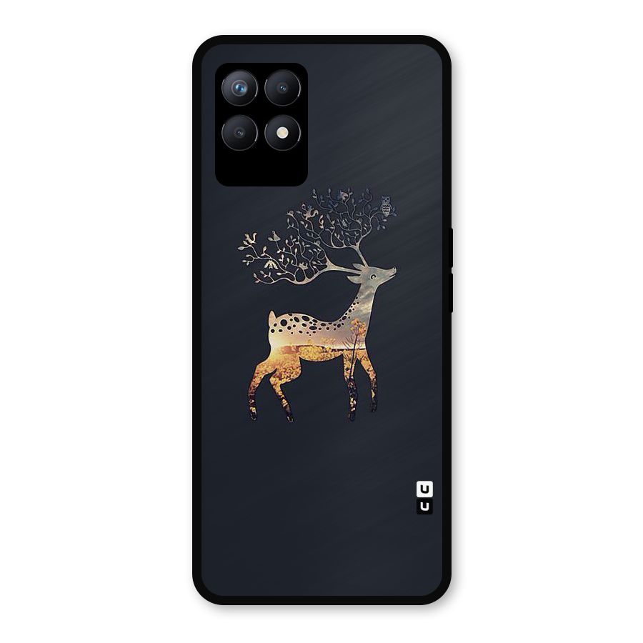Black Deer Metal Back Case for Realme Narzo 50