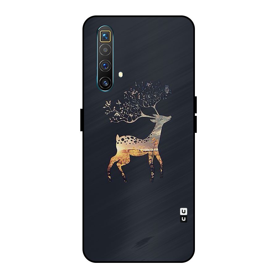 Black Deer Metal Back Case for Realme X3