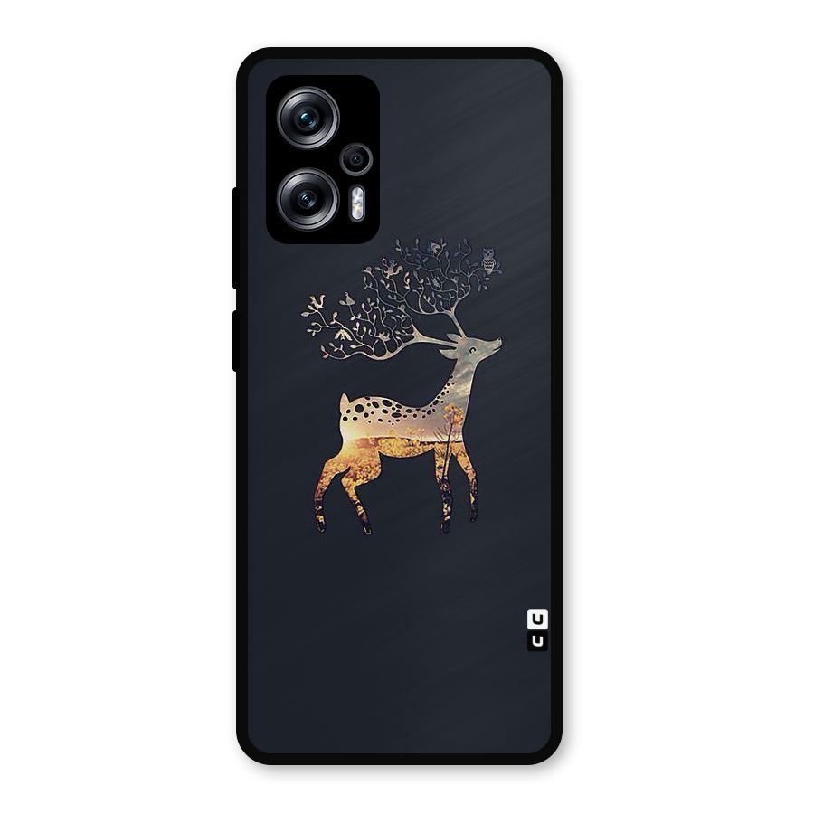 Black Deer Metal Back Case for Redmi K50i