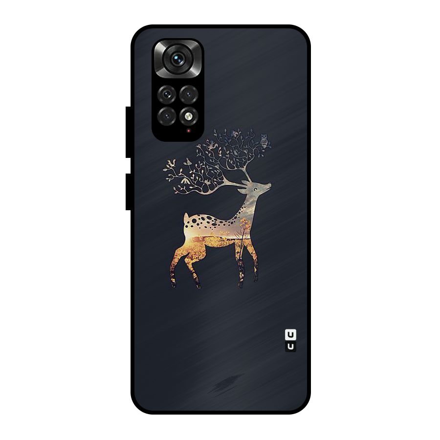 Black Deer Metal Back Case for Redmi Note 11 Pro Plus 5G