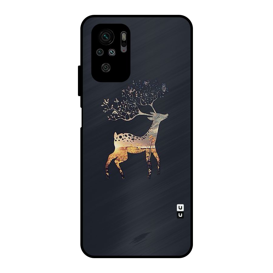 Black Deer Metal Back Case for Redmi Note 11 SE