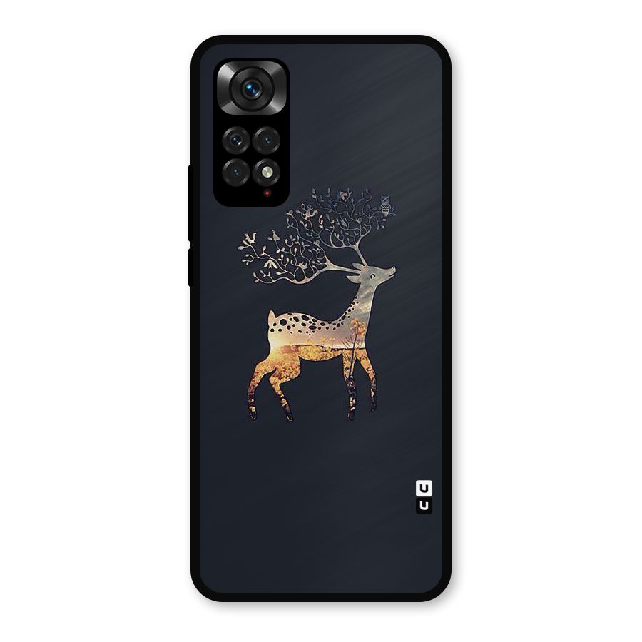 Black Deer Metal Back Case for Redmi Note 11s