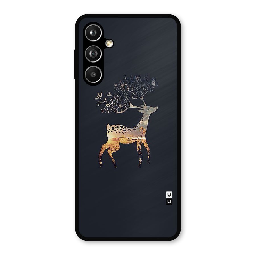 Black Deer Metal Back Case for Samsung Galaxy M54