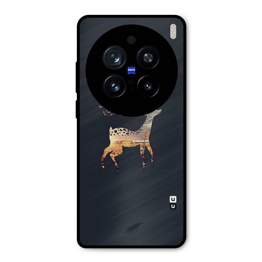 Black Deer Metal Back Case for Vivo X200 Pro
