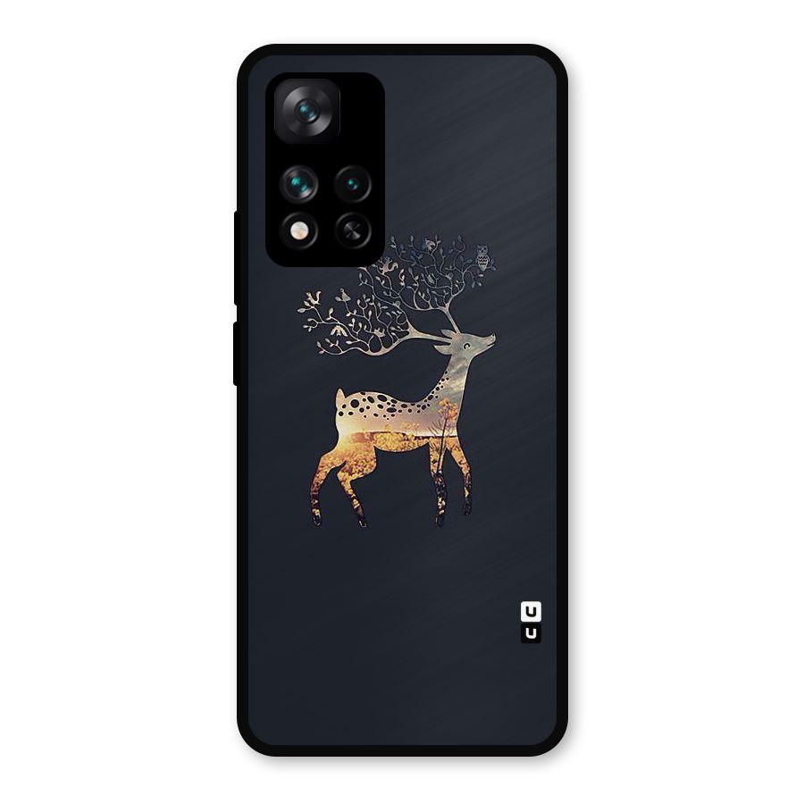 Black Deer Metal Back Case for Xiaomi 11i Hypercharge 5G
