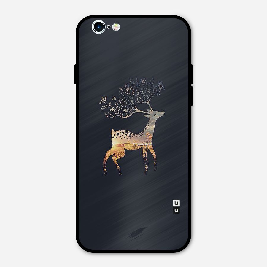 Black Deer Metal Back Case for iPhone 6 6s