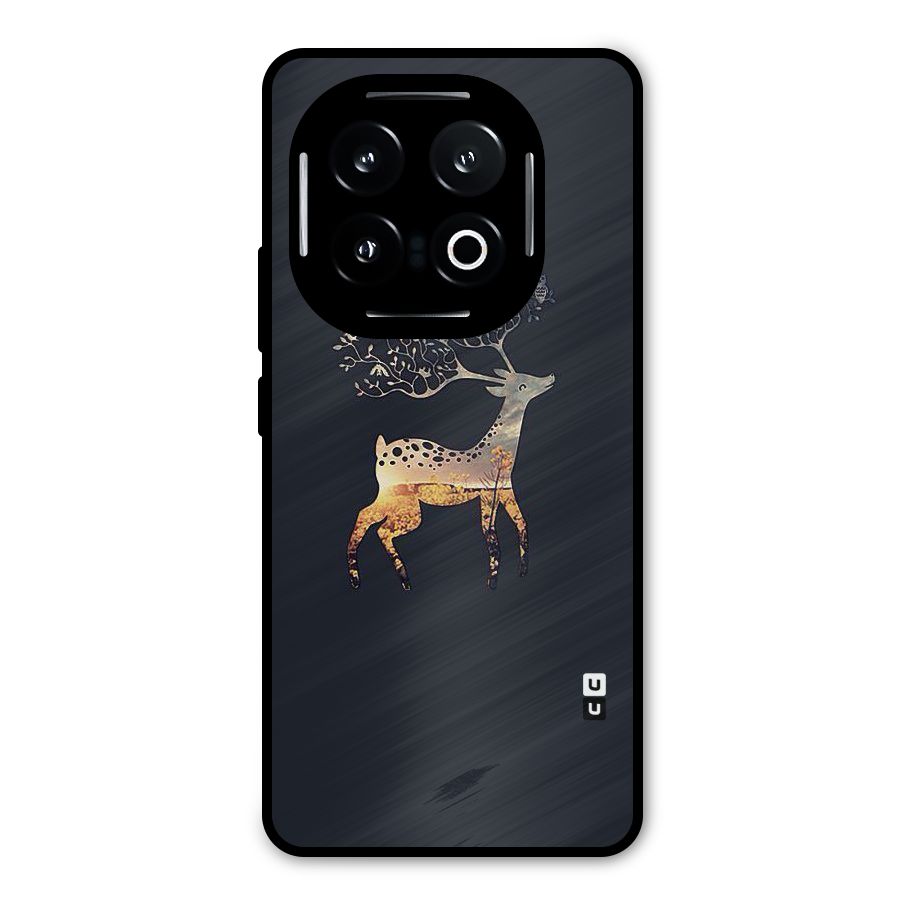 Black Deer Metal Back Case for iQOO 13