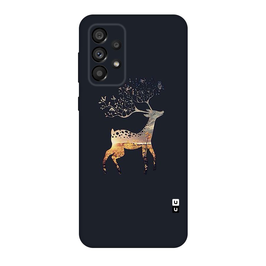 Black Deer Original Polycarbonate Back Case for Galaxy A73 5G