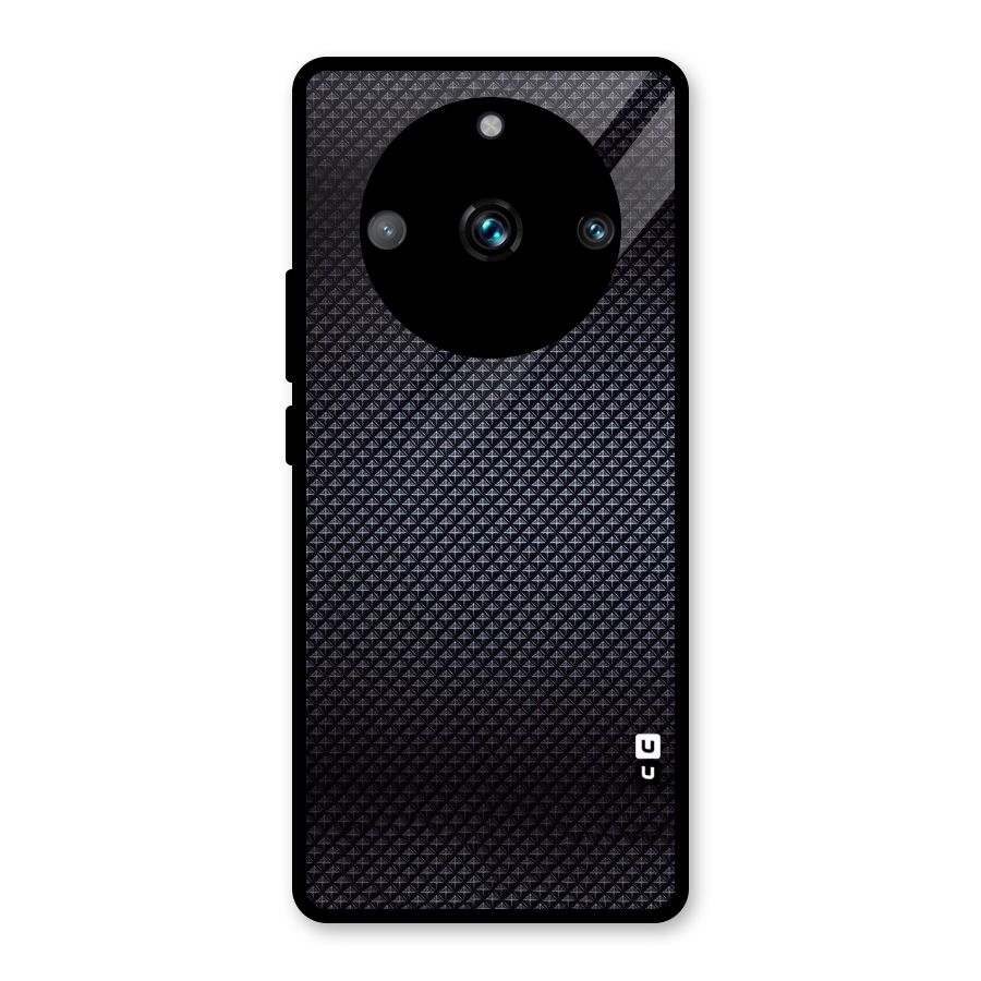 Black Diamond Glass Back Case for Realme 11 Pro