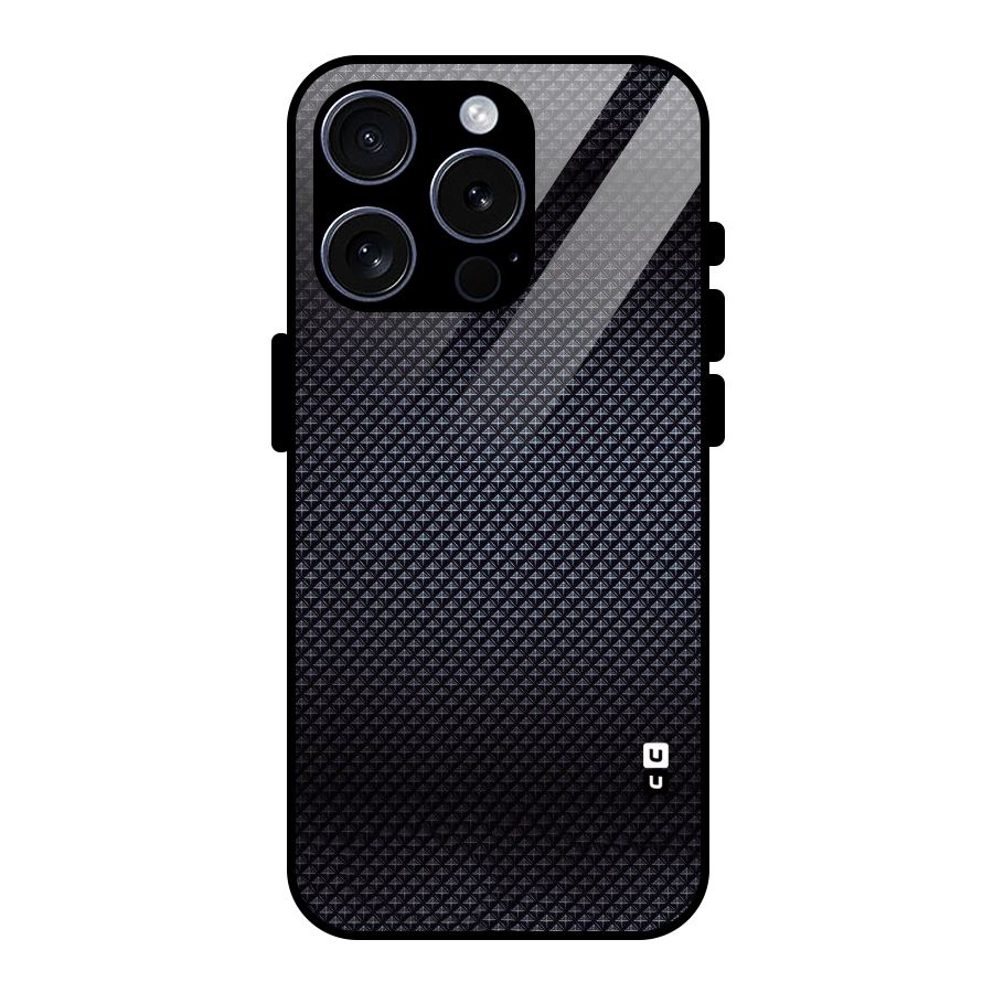 Black Diamond Glass Back Case for iPhone 15 Pro