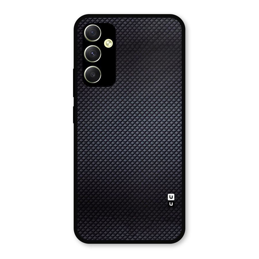 Black Diamond Metal Back Case for Galaxy A34