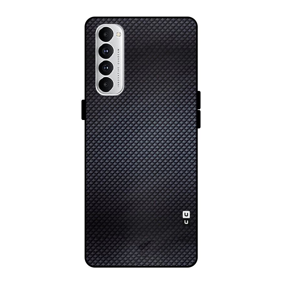 Black Diamond Metal Back Case for Oppo Reno4 Pro