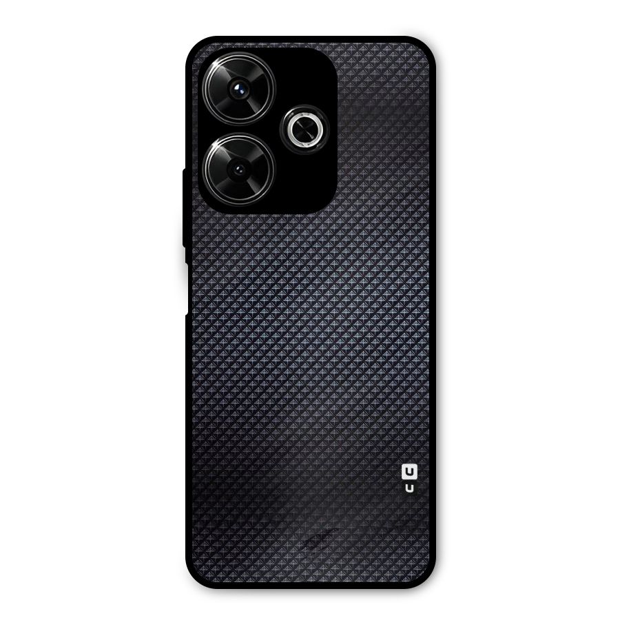 Black Diamond Metal Back Case for Poco M6 Plus