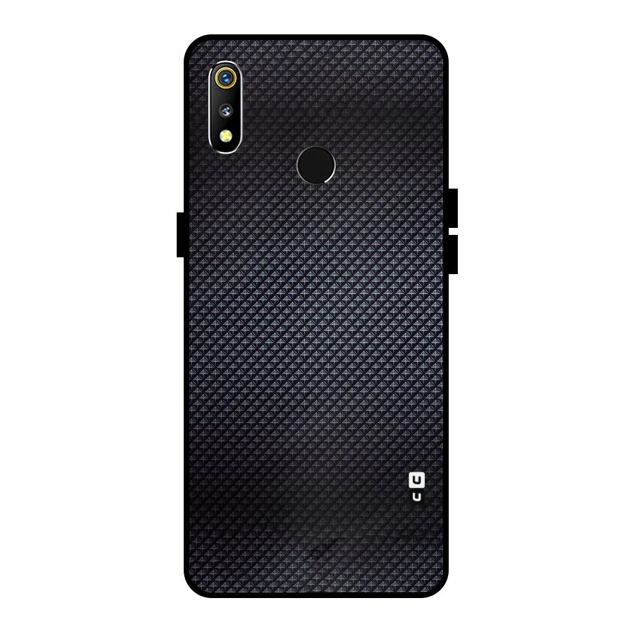 Black Diamond Metal Back Case for Realme 3