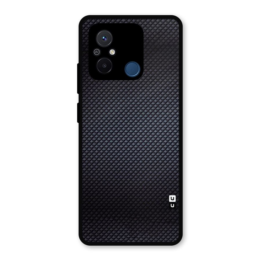 Black Diamond Metal Back Case for Redmi 12C
