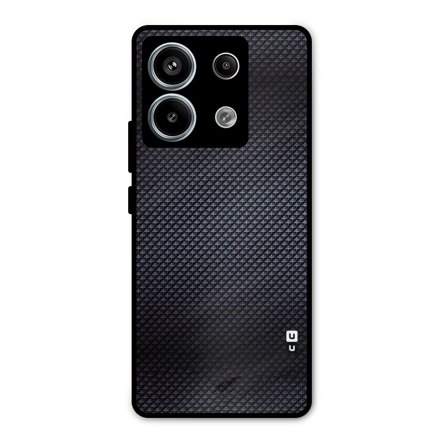 Black Diamond Metal Back Case for Redmi Note 13 Pro 5G