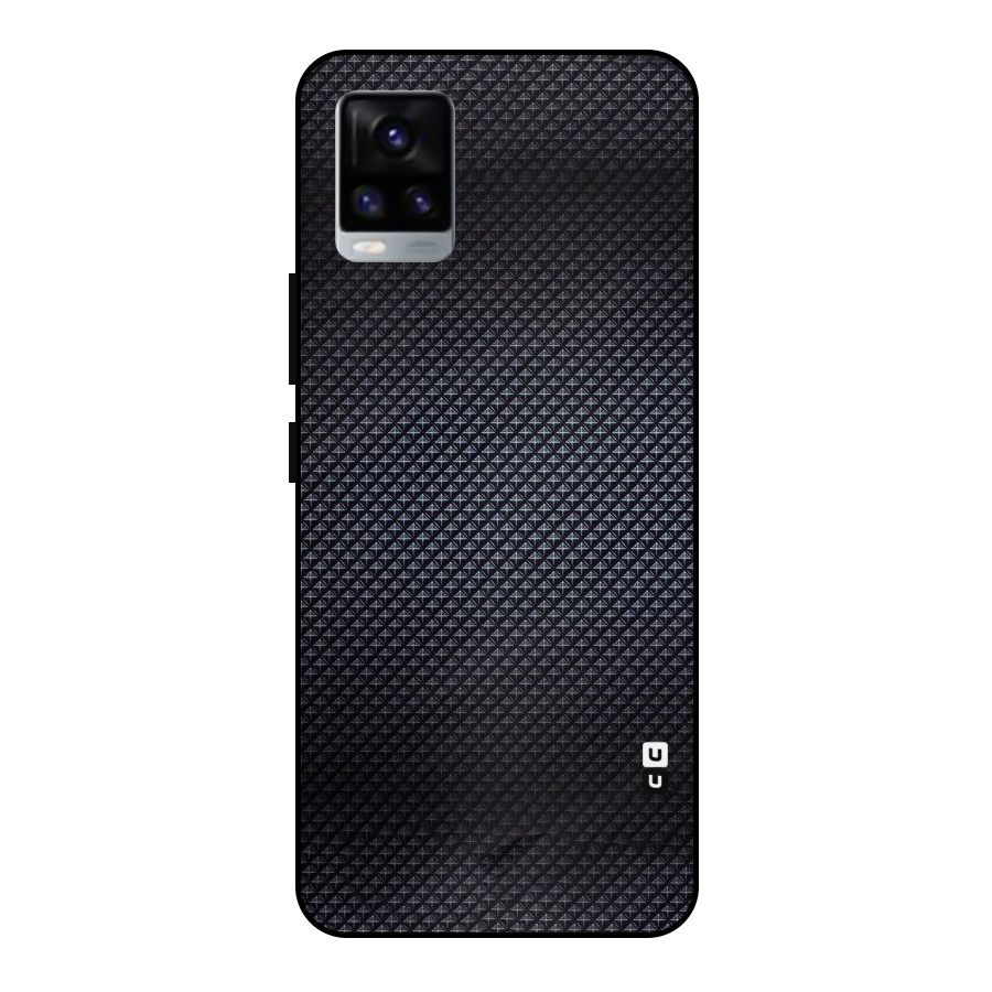 Black Diamond Metal Back Case for Vivo V20 2021