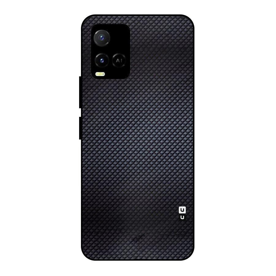 Black Diamond Metal Back Case for Vivo Y21 2021