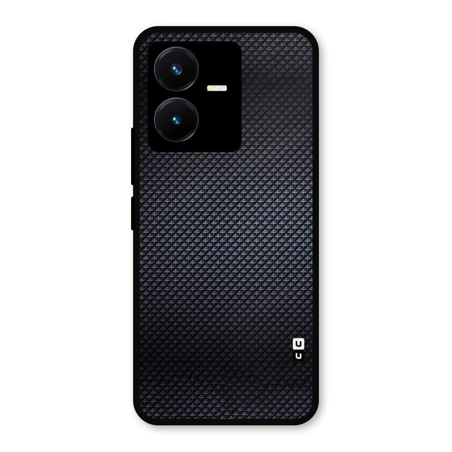 Black Diamond Metal Back Case for Vivo Y22