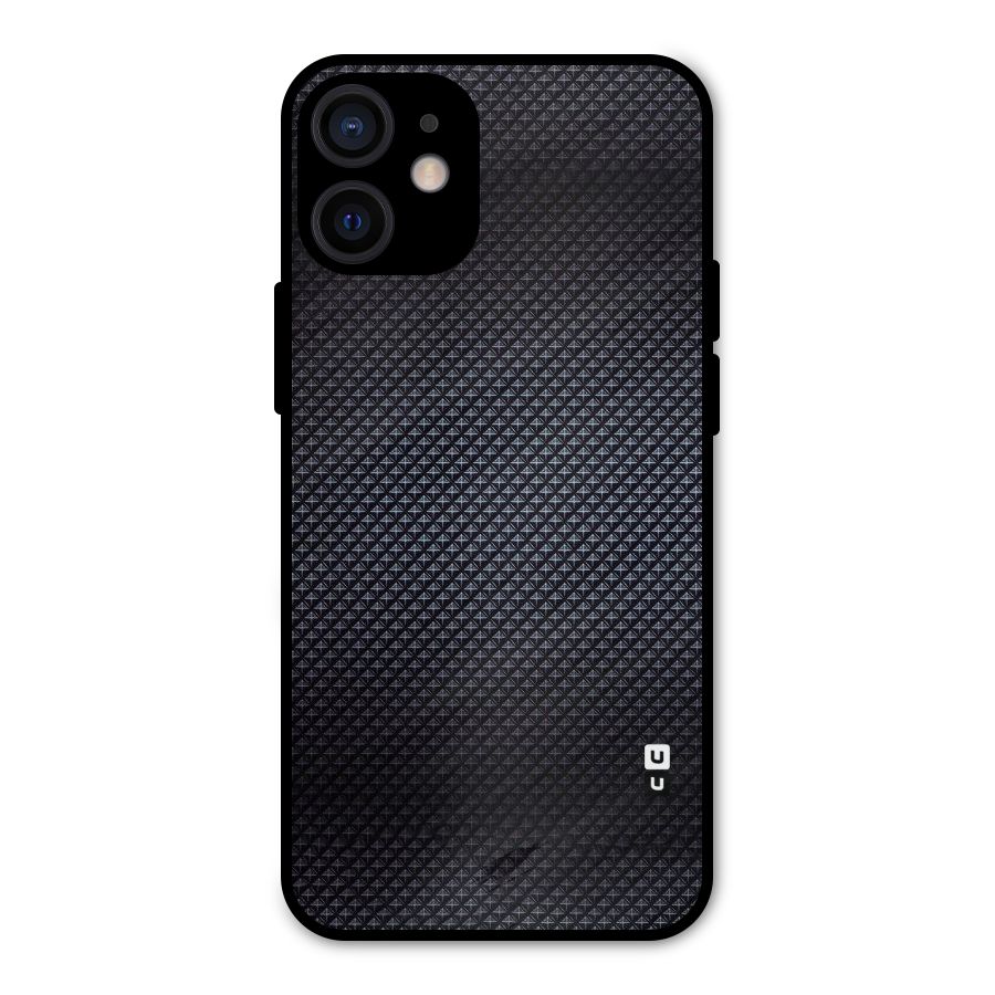 Black Diamond Metal Back Case for iPhone 12 Mini