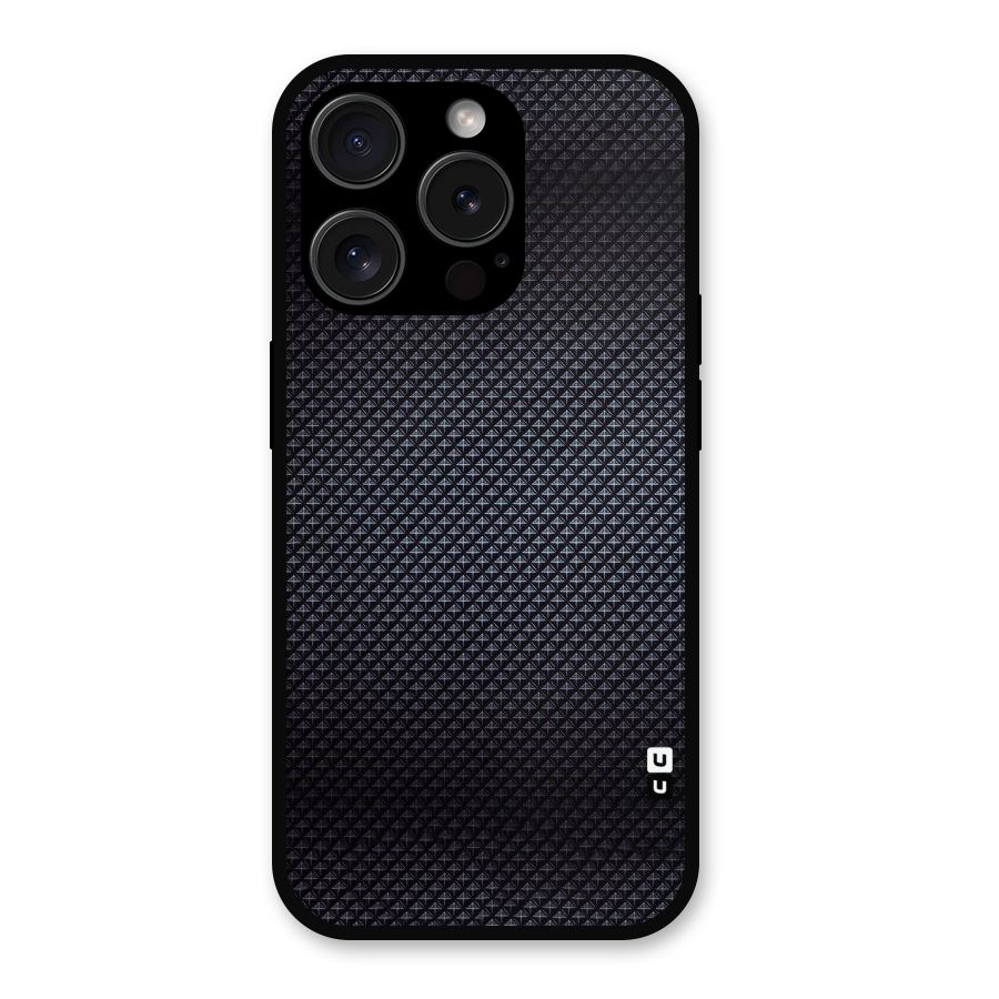 Black Diamond Metal Back Case for iPhone 15 Pro