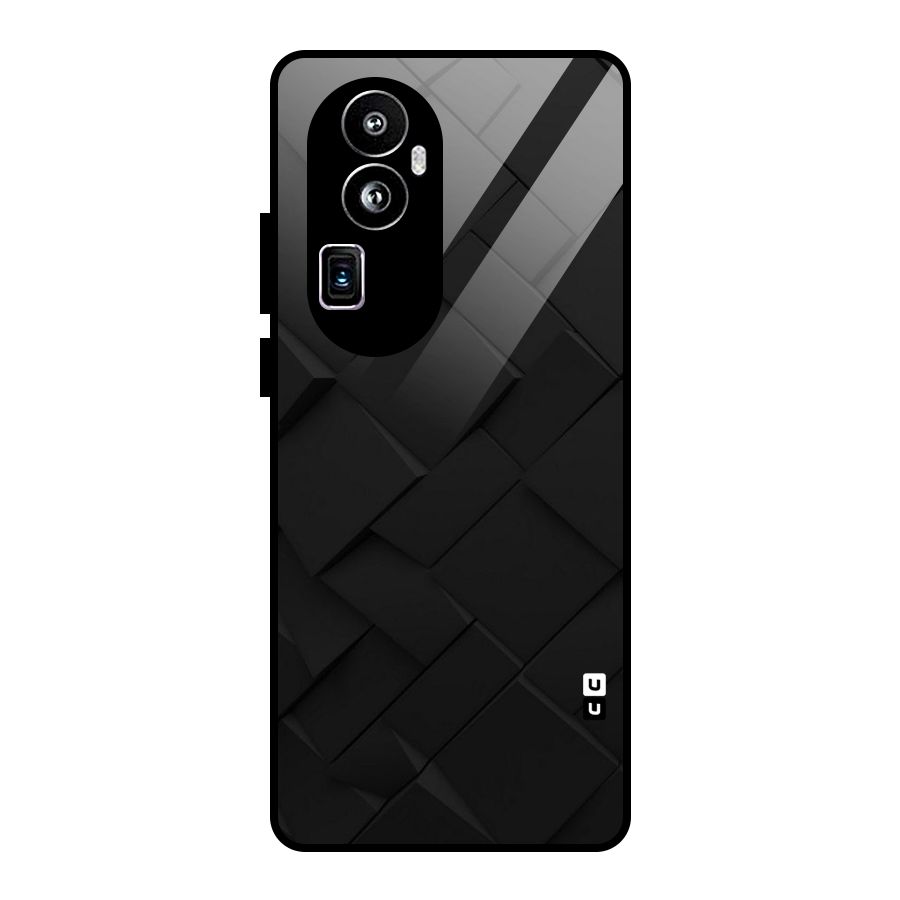 Black Elegant Design Glass Back Case for Oppo Reno10 Pro Plus