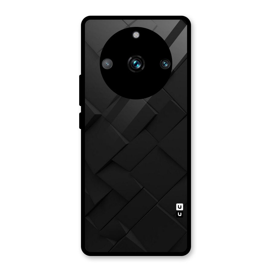 Black Elegant Design Glass Back Case for Realme 11 Pro Plus