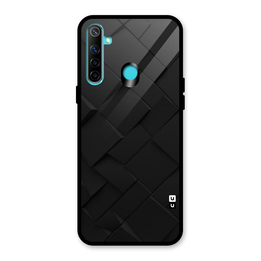 Black Elegant Design Glass Back Case for Realme Narzo 10