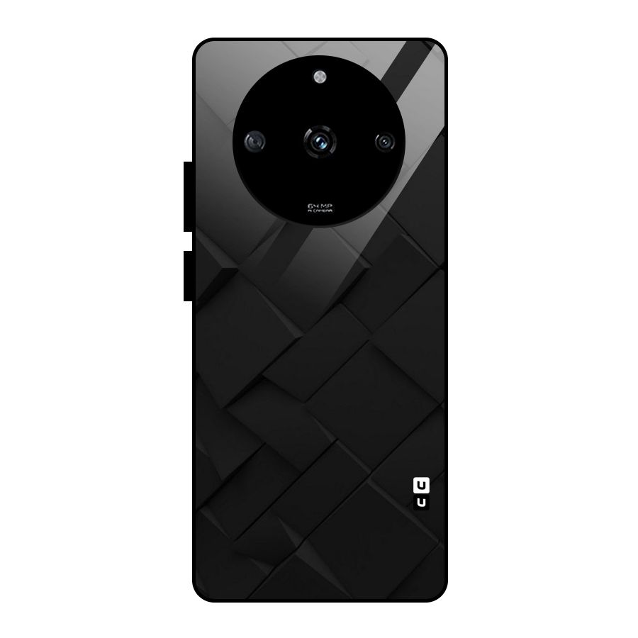 Black Elegant Design Glass Back Case for Realme Narzo 60 5G