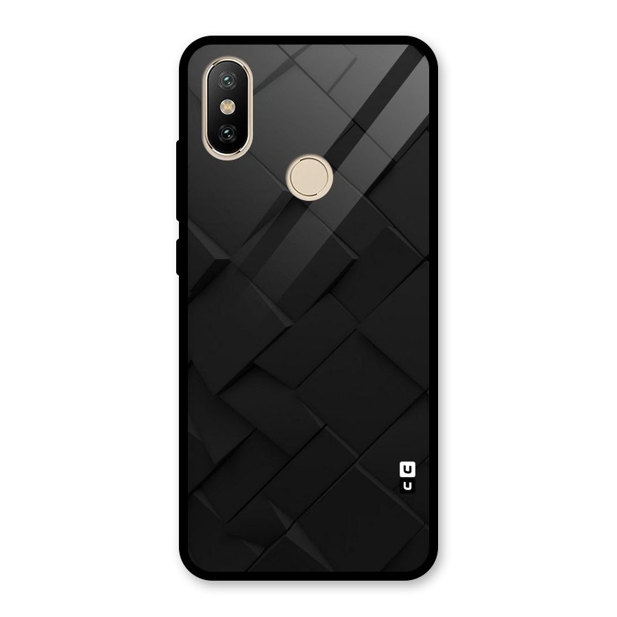 Black Elegant Design Glass Back Case for Redmi A2
