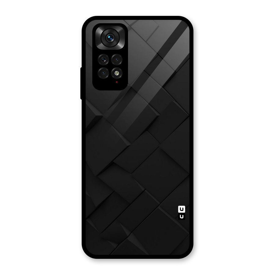 Black Elegant Design Glass Back Case for Redmi Note 11S