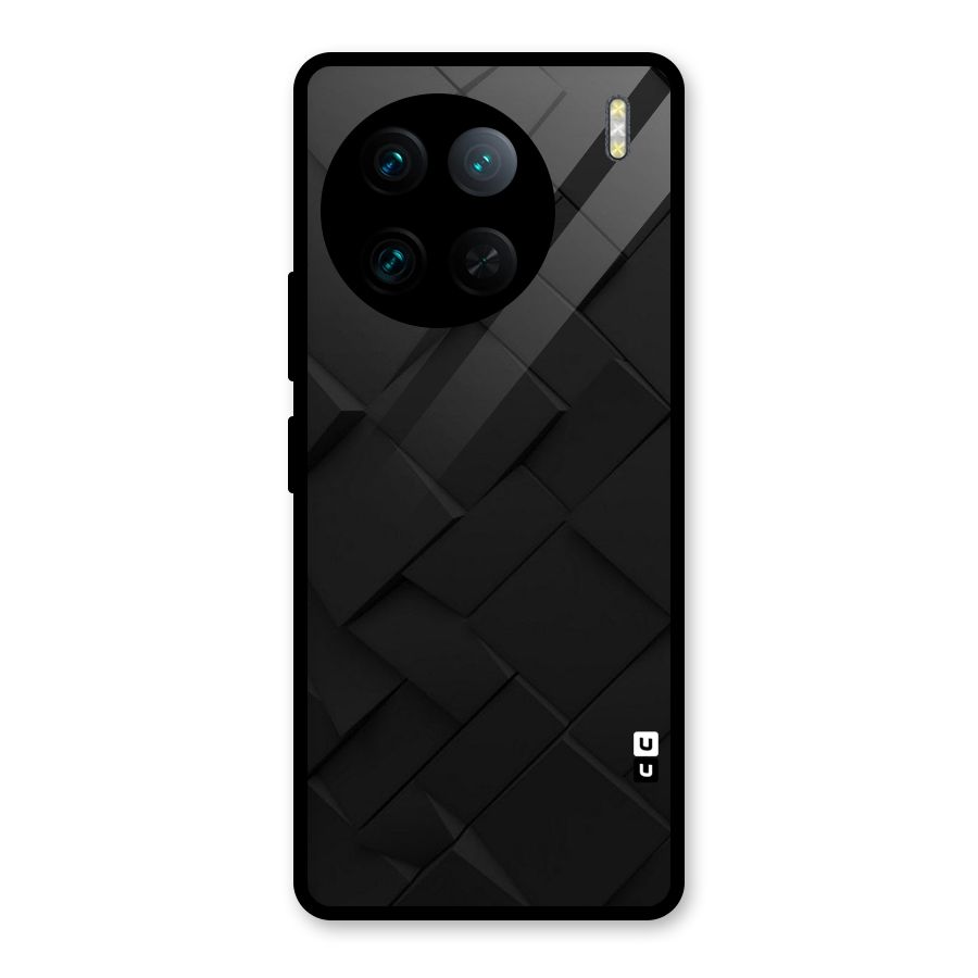 Black Elegant Design Glass Back Case for Vivo X90 Pro
