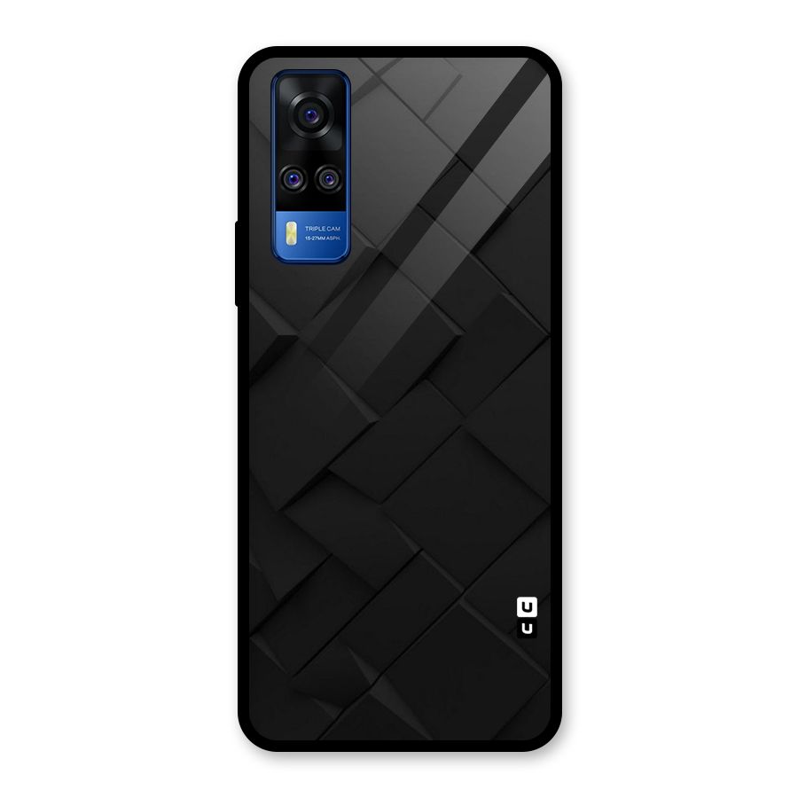 Black Elegant Design Glass Back Case for Vivo Y31