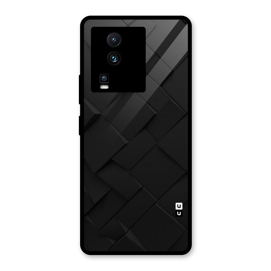 Black Elegant Design Glass Back Case for Vivo iQOO Neo 7 Pro