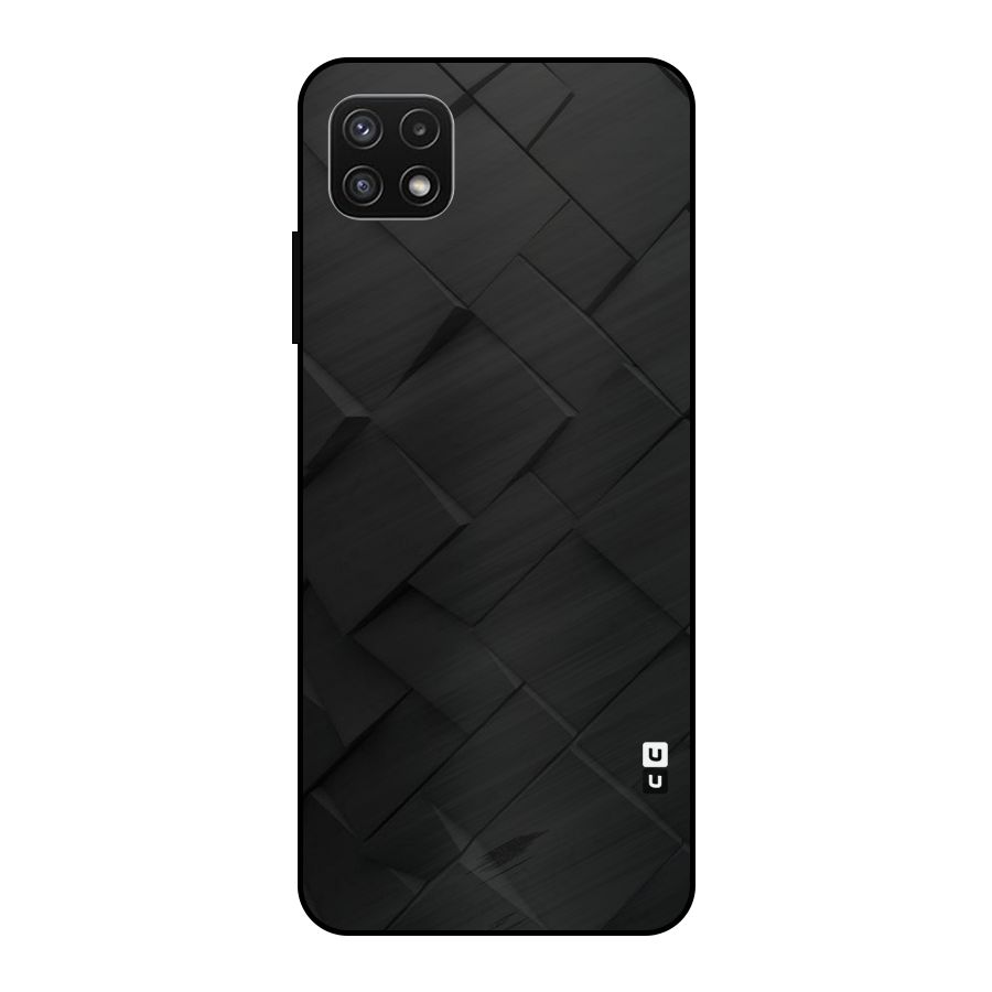 Black Elegant Design Metal Back Case for Galaxy A22 5G