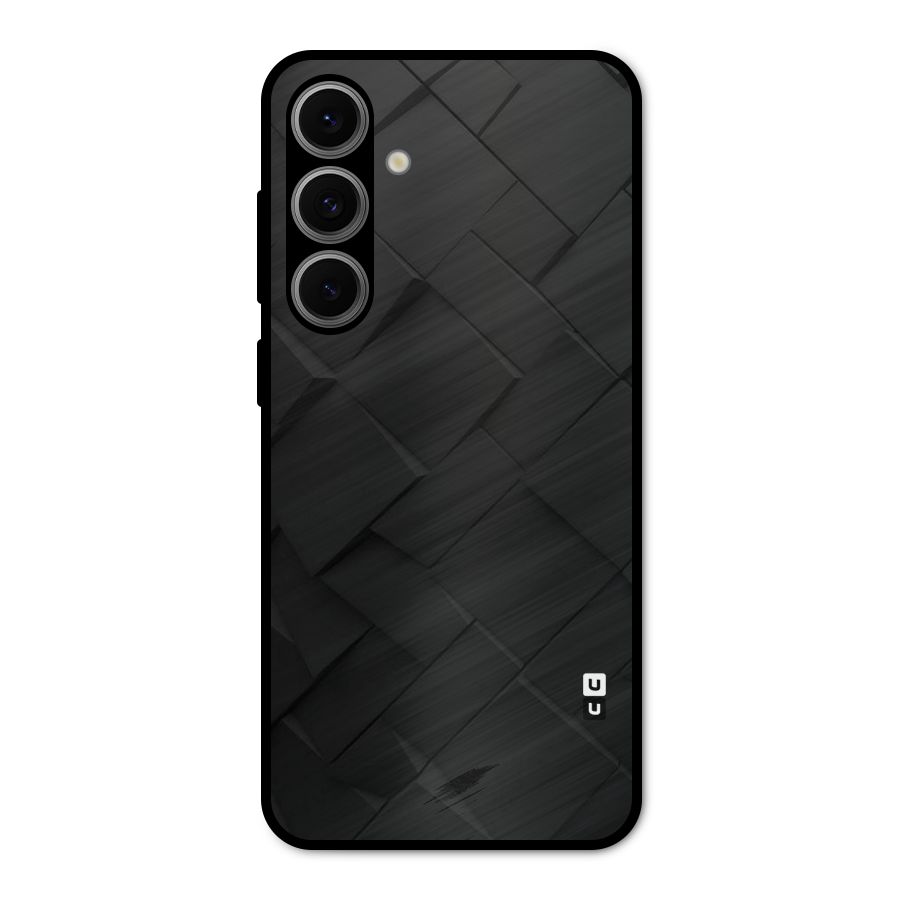 Black Elegant Design Metal Back Case for Galaxy S24 FE