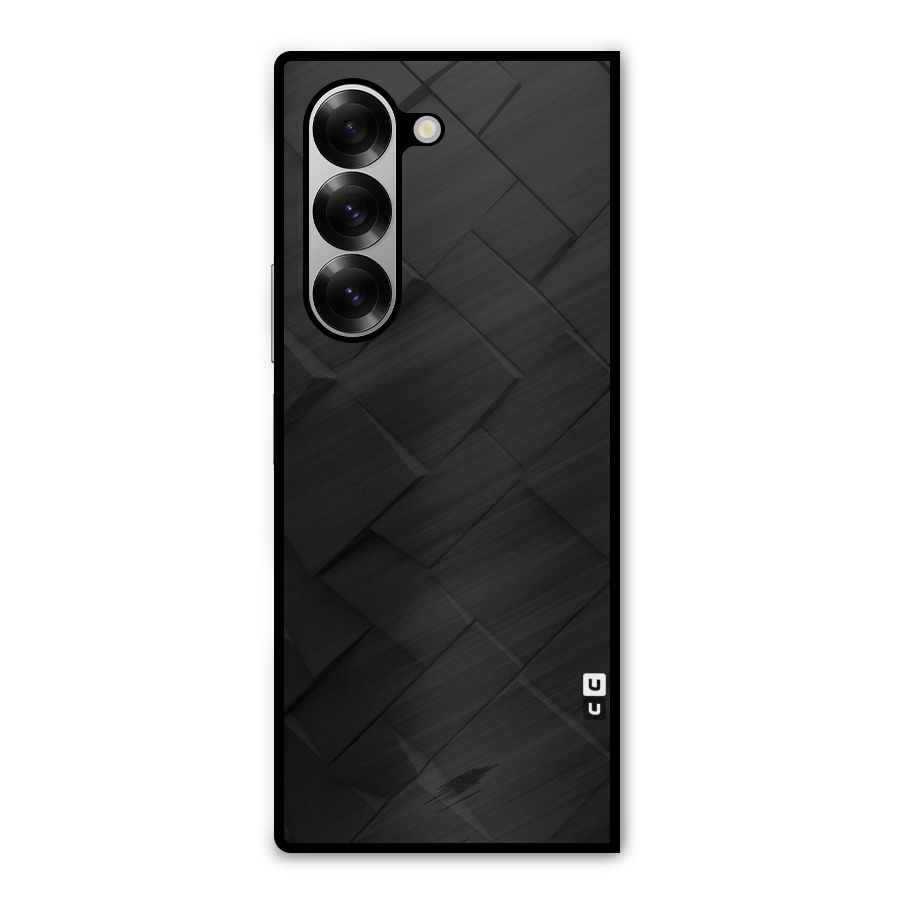 Black Elegant Design Metal Back Case for Galaxy Z Fold6