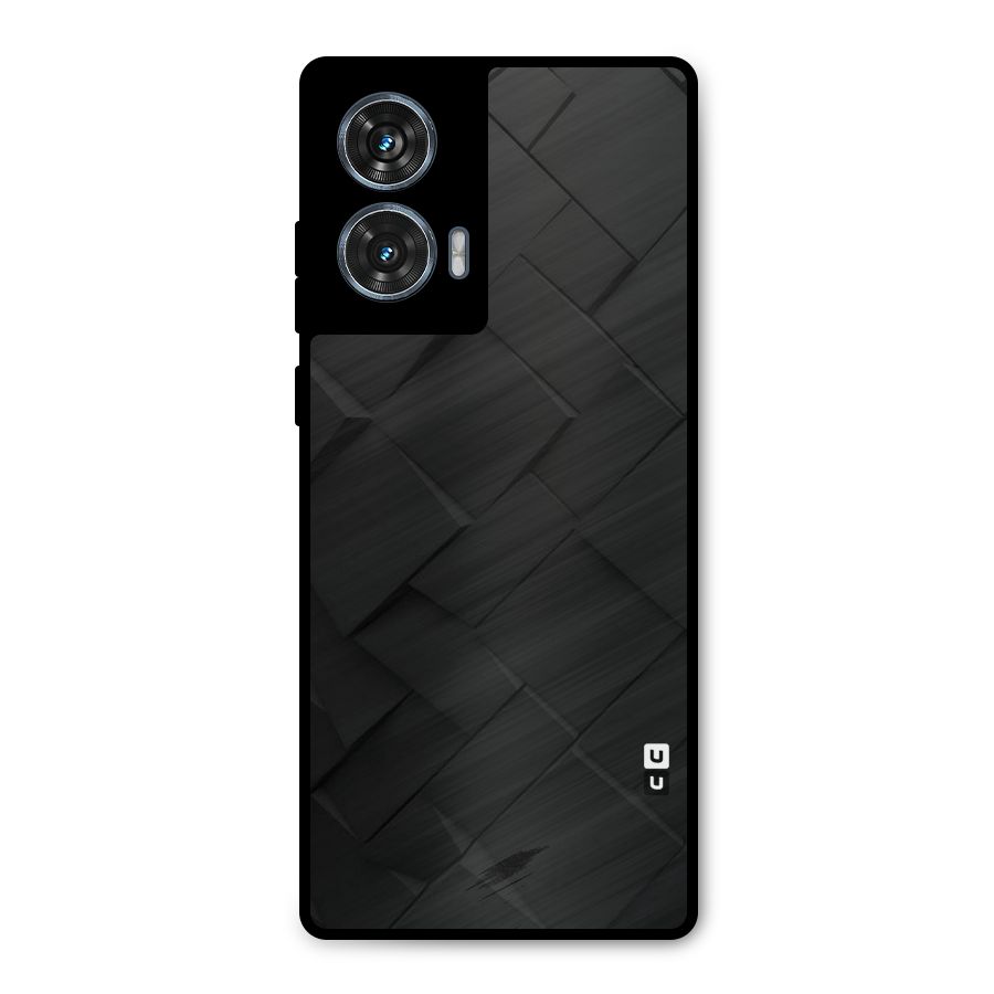Black Elegant Design Metal Back Case for Motorola Edge 50 Fusion