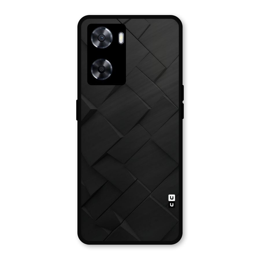 Black Elegant Design Metal Back Case for Oppo A57 2022