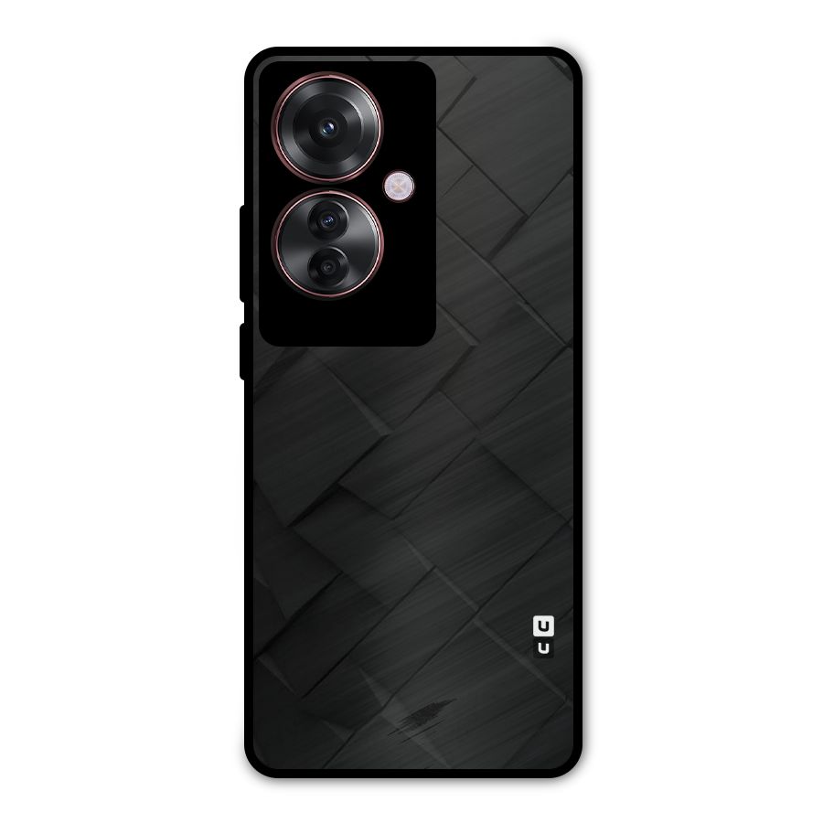 Black Elegant Design Metal Back Case for Oppo F25 Pro