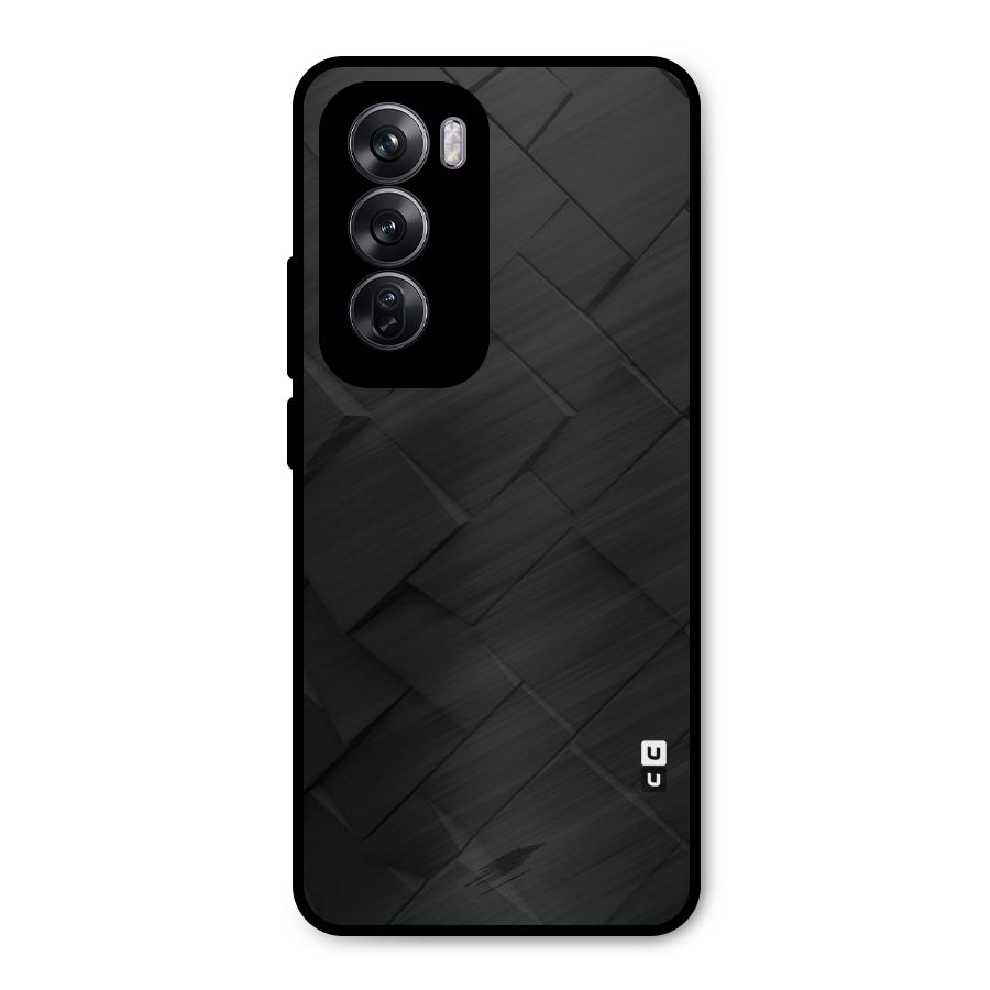 Black Elegant Design Metal Back Case for Oppo Reno12 Pro