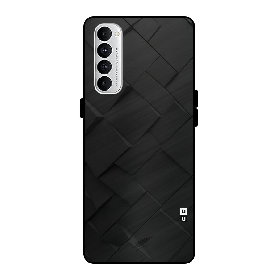 Black Elegant Design Metal Back Case for Oppo Reno4 Pro